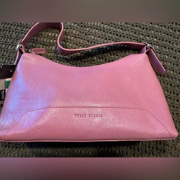 NWT **RARE** Pelle Studio Wilson’s Leather Pink Leather Shoulder Bag - Picture 1 of 4